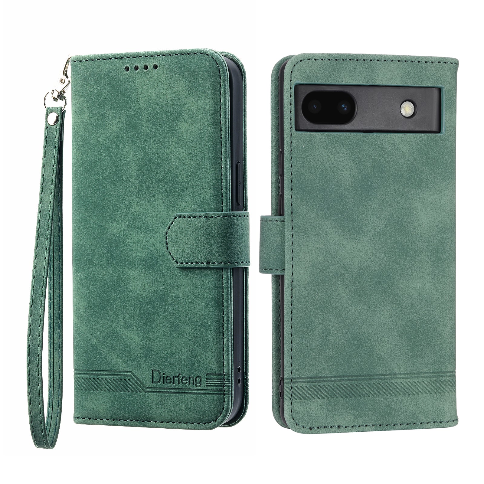 DIERFENG Anti-drop PU Leather Phone Case for Google Pixel 6a DF-03 Lines Imprinted Scratch-resistant Phone Cover Stand Wallet DIERFENG Anti-drop PU Leather Phone Case for Google Pixel 6a DF-03 Lines Imprinted Scratch-resistant Phone Cover Stand Wallet